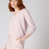 Women's Phoebe V Neck Cashmere Jumper Quartz Pink 2 Women's Phoebe V Neck Cashmere Jumper Quartz Pink -Cozy Fashion Shop AW23 NPW001800B QZP 5