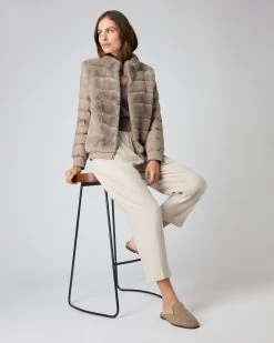 Women's Eva Detachable Sleeve Gilet Mid Grey -Cozy Fashion Shop AW23 NPW002244B MGY 3