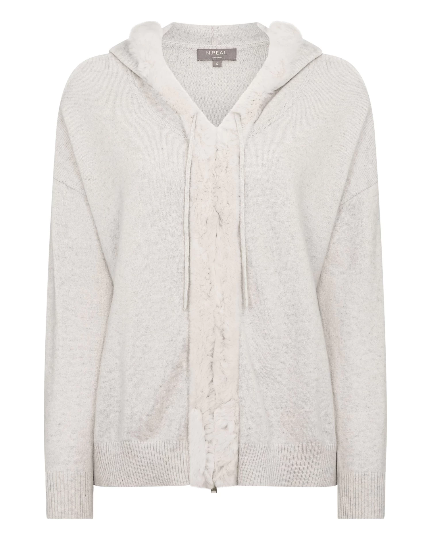 Women's Alicia Fur Trim Hoodie Pebble Grey 4 Women's Alicia Fur Trim Hoodie Pebble Grey - Image 2