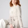 Women's Ruby Herringbone Fur Cardigan New Ivory White 1 Women's Ruby Herringbone Fur Cardigan New Ivory White -Cozy Fashion Shop AW23 NPW108717 NSS 1