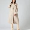 Women's Fur Collar Woven Coat Beige Brown -Cozy Fashion Shop AW23 NPW109033 BGE 1