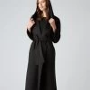 Women's Cashmere Robe Coat Black -Cozy Fashion Shop AW23 NPW109145 BLK 1 add