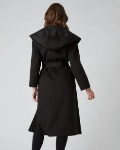 Women's Cashmere Robe Coat Black -Cozy Fashion Shop AW23 NPW109145 BLK 4