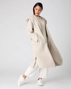 Women's Cashmere Robe Coat Cream -Cozy Fashion Shop AW23 NPW109145 CRE 3 3ad132e4 8042 4c04 a835 4be1f564948d