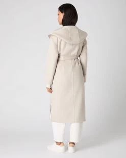 Women's Cashmere Robe Coat Cream -Cozy Fashion Shop AW23 NPW109145 CRE 4