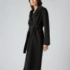 Women's Notch Lapel Cashmere Coat Black