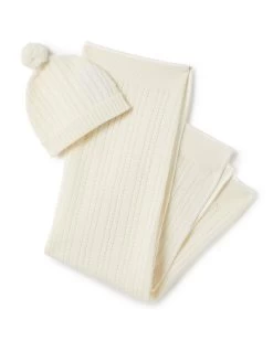 Cashmere Cable Hat New Ivory White -Cozy Fashion Shop BUNDLE 3 NEW IVORY