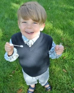 Boys Cashmere Slipover Navy Blue -Cozy Fashion Shop DSC 7922