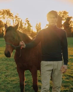 The Jockey Club Men's Roll Neck Cashmere Jumper Navy Blue -Cozy Fashion Shop NPeal SS24 10 485 R 1