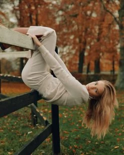 The Jockey Club Women's Roll Neck Cashmere Jumper Ecru White -Cozy Fashion Shop NPeal SS24 11 0964 R