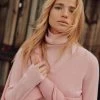 The Jockey Club Women's V Neck Cashmere Jumper Flamingo Pink -Cozy Fashion Shop NPeal SS24 2 203 R