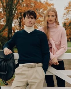 The Jockey Club Men's V Neck Cashmere Jumper Navy Blue -Cozy Fashion Shop NPeal SS24 5 221 R 64ab129b c024 4341 a851 c7bb808f687b