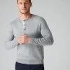 007 Round Neck Cotton Cashmere Henley Light Grey -Cozy Fashion Shop SS21 NPG000538JB LIG 1