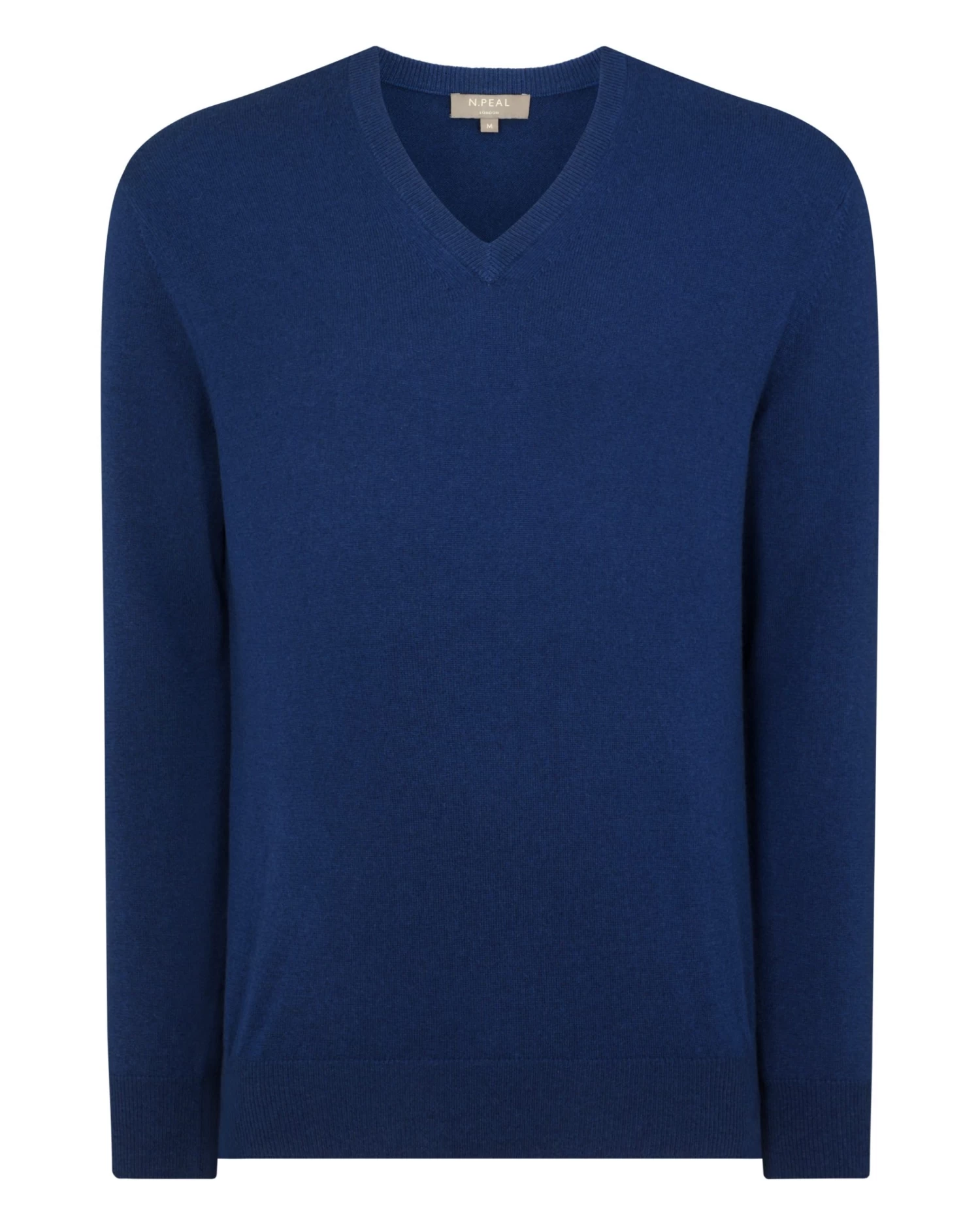 Men's Burlington V Neck Cashmere Jumper French Blue 4 Men's Burlington V Neck Cashmere Jumper French Blue - Image 2