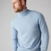 Men's Trafalgar Polo Neck Cashmere Jumper Cornflower Blue 2 Men's Trafalgar Polo Neck Cashmere Jumper Cornflower Blue -Cozy Fashion Shop SS22 NPG000120R C31 1