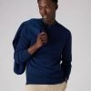 Men's Oxford Round Neck Cashmere Jumper French Blue -Cozy Fashion Shop SS22 NPG000132R F71 1