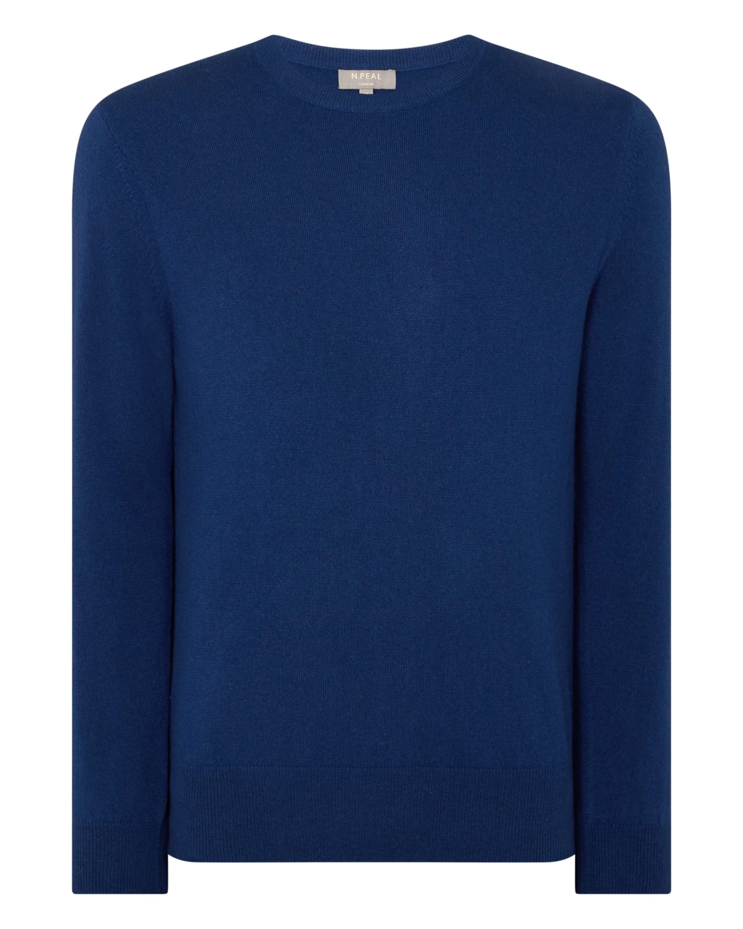 Women's Oxford Round Neck Cashmere Jumper French Blue 4 Women's Oxford Round Neck Cashmere Jumper French Blue - Image 2
