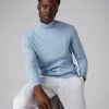 Men's Turtle Neck Cashmere Jumper Cornflower Blue -Cozy Fashion Shop SS22 NPG000450 C31 1
