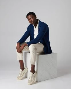 Men's Marlborough Fine Gauge Cashmere Jacket French Blue 9 Men's Marlborough Fine Gauge Cashmere Jacket French Blue -Cozy Fashion Shop SS22 NPG000460B F72 3