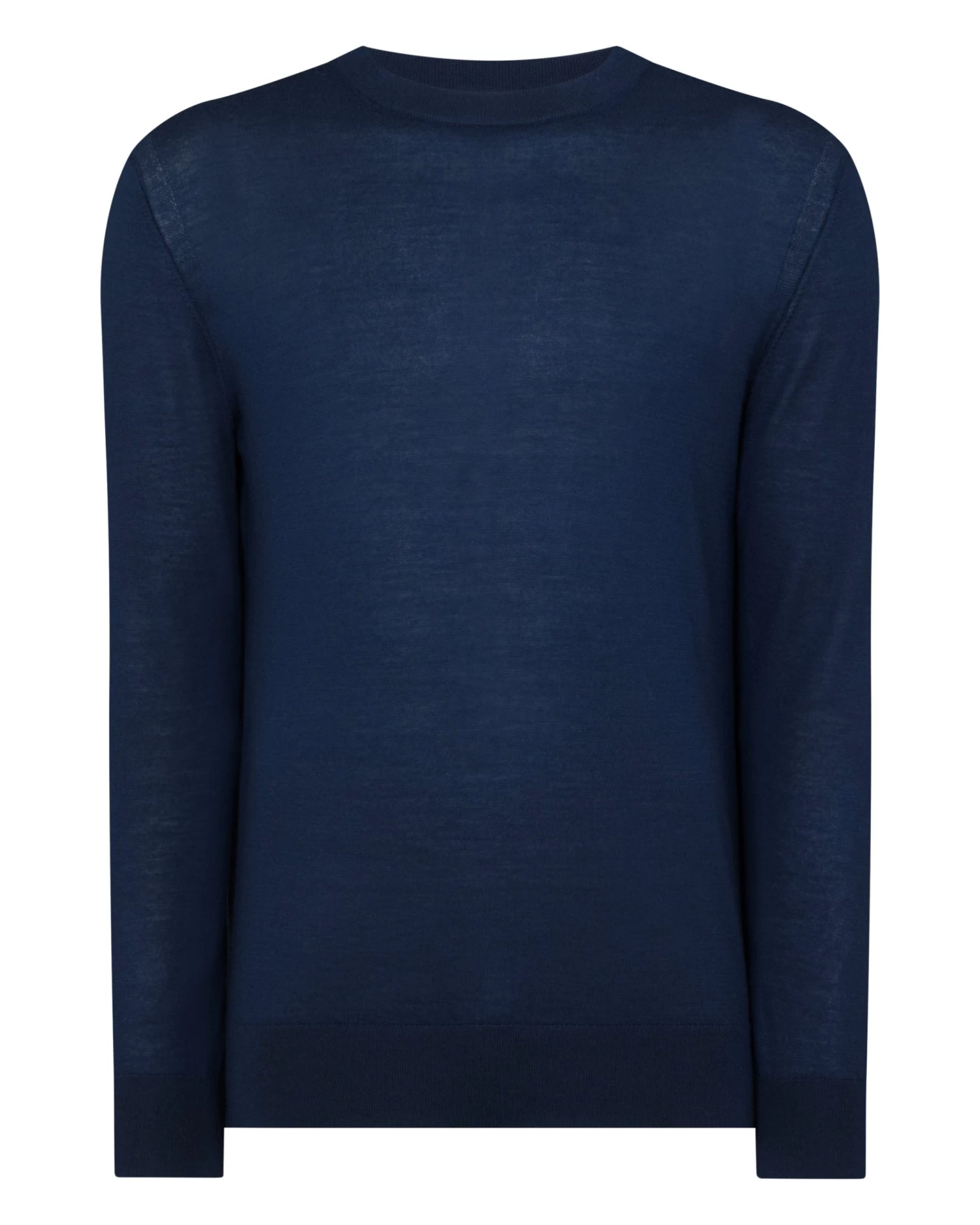 Men's Covent Fine Gauge Cashmere Round Neck Jumper French Blue 4 Men's Covent Fine Gauge Cashmere Round Neck Jumper French Blue - Image 2