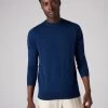 Men's Covent Fine Gauge Cashmere Round Neck Jumper French Blue
