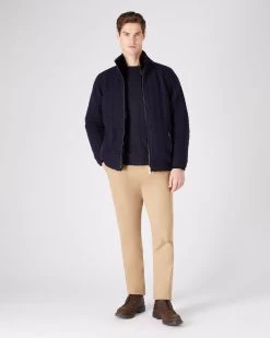 Men's Aspen Cable Fur Cardigan Navy Blue -Cozy Fashion Shop SS23 NPG000223B NNY 3 10451f36 2266 481d b6d0 ef5b51d5400c