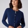 Women's Ivy Cropped Cashmere Cardigan French Blue