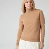 Women's Luna Roll Neck Cashmere Jumper Sahara Brown 2 Women's Luna Roll Neck Cashmere Jumper Sahara Brown -Cozy Fashion Shop SS23 NPW001867 S55 1 18c1254e 079b 4263 a014 9341af33da21