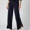 Women's Cotton Cashmere Trouser Navy Blue -Cozy Fashion Shop SS23 NPW108550 N08 1