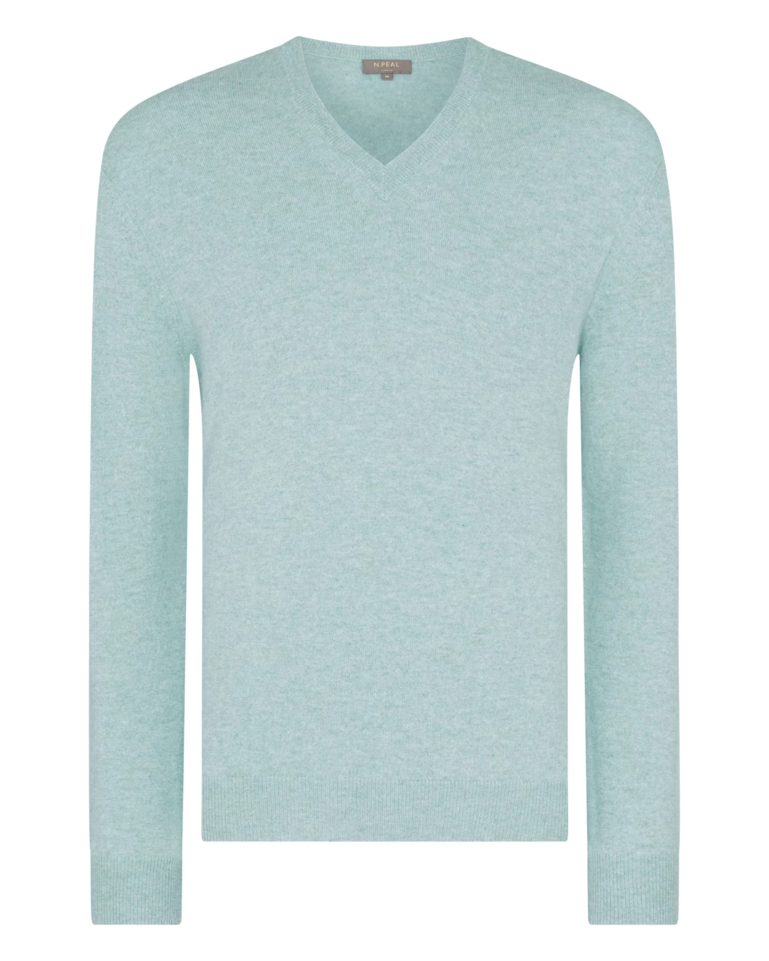 Men's Burlington V Neck Cashmere Jumper Oasis Green 4 Men's Burlington V Neck Cashmere Jumper Oasis Green - Image 2
