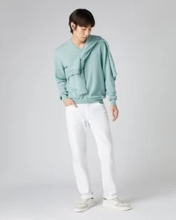Men's Burlington V Neck Cashmere Jumper Oasis Green 9 Men's Burlington V Neck Cashmere Jumper Oasis Green -Cozy Fashion Shop SS24 NPG000106 OSO 3