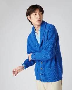 Men's Kensington Cashmere Cardigan Sonic Blue