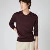 Men's Conduit Fine Gauge Cashmere V Neck Jumper Clove Brown -Cozy Fashion Shop SS24 NPG000130R CLO 1