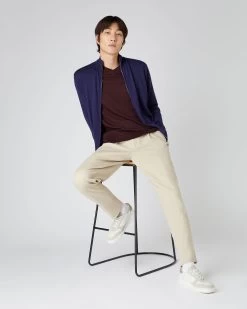 Men's Conduit Fine Gauge Cashmere V Neck Jumper Clove Brown -Cozy Fashion Shop SS24 NPG000130R CLO 3