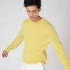 Men's Oxford Round Neck Cashmere Jumper Citrine Yellow
