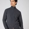 Men's Knightsbridge Full Zip Cashmere Jumper Dark Charcoal Grey -Cozy Fashion Shop SS24 NPG000192R DKC 1