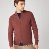 Men's Knightsbridge Full Zip Cashmere Jumper Terracotta Brown 1 Men's Knightsbridge Full Zip Cashmere Jumper Terracotta Brown -Cozy Fashion Shop SS24 NPG000192R TOO 1