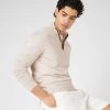 Men's Regent Fine Gauge Cashmere Half Zip Jumper Sandstone Brown 2 Men's Regent Fine Gauge Cashmere Half Zip Jumper Sandstone Brown -Cozy Fashion Shop SS24 NPG000198R S44 1