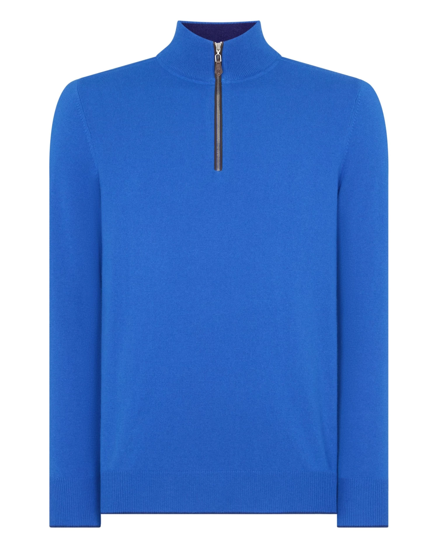 Men's Carnaby Half Zip Cashmere Jumper Sonic Blue 4 Men's Carnaby Half Zip Cashmere Jumper Sonic Blue - Image 2