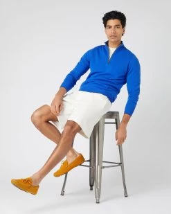 Men's Carnaby Half Zip Cashmere Jumper Sonic Blue 9 Men's Carnaby Half Zip Cashmere Jumper Sonic Blue -Cozy Fashion Shop SS24 NPG000225C SOS 3