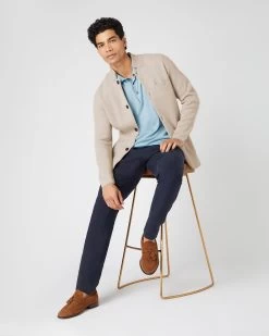 Men's Grosvenor Milano Cashmere Jacket Oatmeal Brown -Cozy Fashion Shop SS24 NPG000346 OAT 3