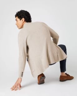 Men's Grosvenor Milano Cashmere Jacket Oatmeal Brown -Cozy Fashion Shop SS24 NPG000346 OAT 4