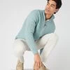 Men's Albemarle Cable Half Zip Cashmere Jumper Oasis Green -Cozy Fashion Shop SS24 NPG000414 OFG 1