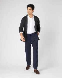 Men's Marlborough Fine Gauge Cashmere Jacket Dark Charcoal Grey -Cozy Fashion Shop SS24 NPG000460B DKC 3