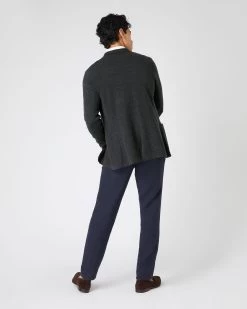 Men's Marlborough Fine Gauge Cashmere Jacket Dark Charcoal Grey -Cozy Fashion Shop SS24 NPG000460B DKC 4