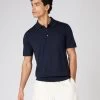 Men's Polzeath Cotton Cashmere Polo T-Shirt Navy Blue 2 Men's Polzeath Cotton Cashmere Polo T-Shirt Navy Blue -Cozy Fashion Shop SS24 NPG000529R N08 1