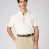 Men's Polzeath Cotton Cashmere Polo T-Shirt New Ivory White -Cozy Fashion Shop SS24 NPG000529R N37 1
