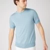 Men's Newquay Cotton Cashmere T-Shirt Cornflower Blue 1 Men's Newquay Cotton Cashmere T-Shirt Cornflower Blue -Cozy Fashion Shop SS24 NPG000531 C07 1