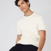 Men's Newquay Cotton Cashmere T-Shirt New Ivory White -Cozy Fashion Shop SS24 NPG000531 N37 1