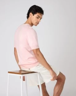 Men's Newquay Cotton Cashmere T-Shirt Spring Pink -Cozy Fashion Shop SS24 NPG000531 SPN 4